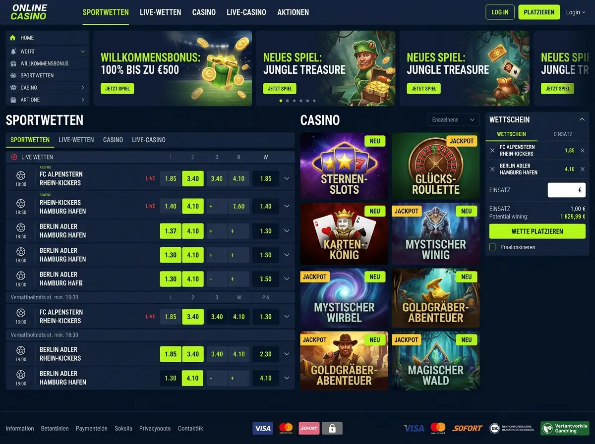 Cashiopeia — Spiele und Quoten